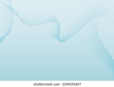 Abstract warped Diagonal Striped Background, blue gradient color. Vector curved twisted slanting, waved lines pattern. Brand new style for your business design and copy space