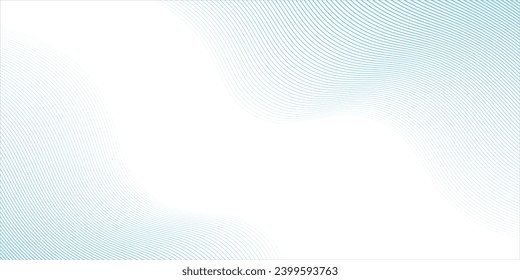 Abstract warped Diagonal Striped Background. Vector curved twisted slanting, waved lines. blue smooth wave on a white background. Dynamic sound wave. Design element. Vector illustration. modern