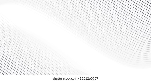 Abstract warped Diagonal Striped Background. Vector curved twisted slanting, waved lines pattern. Brand new style for your business design