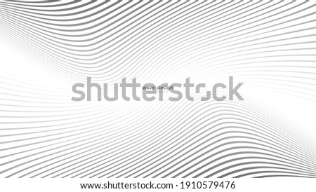 Abstract warped Diagonal Striped Background. Vector curved twisted slanting, waved lines pattern. Brand new style for your business design