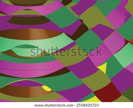 Abstract warped Diagonal Striped Background. Vector curved twisted slanting, waved lines pattern.