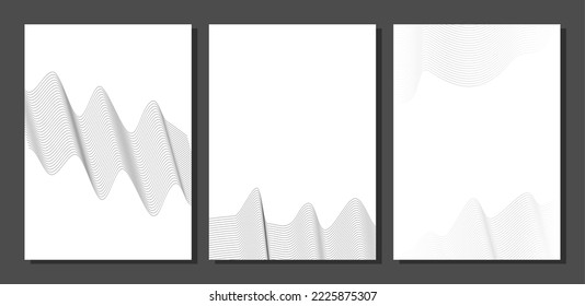 Resumen revirtiendo el afiche Diagonal Striped o la plantilla de diseño de portada. Patrón de líneas onduladas curvadas de vectores. Nuevo estilo para el diseño de su negocio