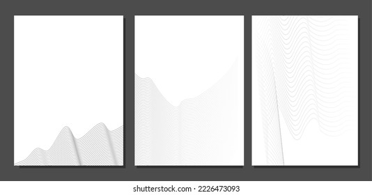 Resumen revirtiendo el afiche Diagonal Striped o la plantilla de diseño de portada. Patrón de líneas onduladas curvadas de vectores. Nuevo estilo para el diseño de su negocio