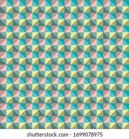 Abstract warped square background green