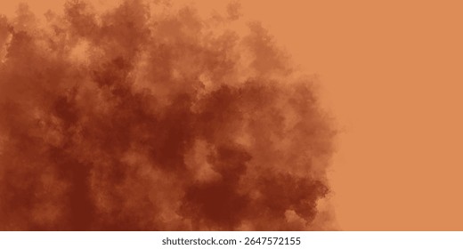 Abstraktes Waschen von verbrannten braunen und rostigen Schatten auf einer stumpfen Leinwand

