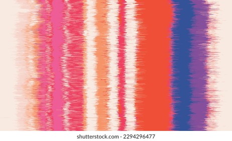 Abstract Washed Digital Watercolor Painting stripe brush seamless pattern background.Boho Camouflage Strokes Tie Dye Batik. Ombre gradient multicolor for surface print ikat gradient tileable wallpaper