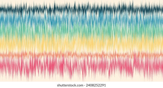 Abstract Washed Digital Watercolor Painting stripe brush seamless pattern background.Boho Camouflage Strokes Tie Dye Batik. Ombre gradient multicolor for surface print ikat gradient tileable wallpaper