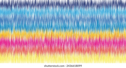 Abstract Washed Digital Watercolor Painting stripe brush seamless pattern background.Boho Camouflage Strokes Tie Dye Batik. Ombre gradient multicolor for surface print ikat gradient tileable wallpaper