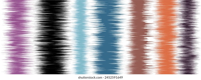 Abstract Washed Digital Watercolor Painting stripe brush seamless pattern background.Boho Camouflage Strokes Tie Dye Batik. Ombre gradient multicolor for surface print ikat gradient tileable wallpaper