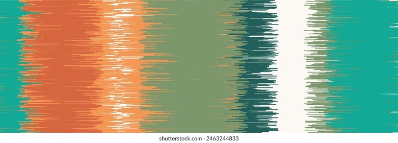 Abstract Washed Digital Watercolor Painting Stripe Brush Seamless Pattern background.boho Camouflage Strokes Tie Dye Batik. Ombre Gradient Multicolor for Surface Print Ikat Gradient Tileable Wallpaper