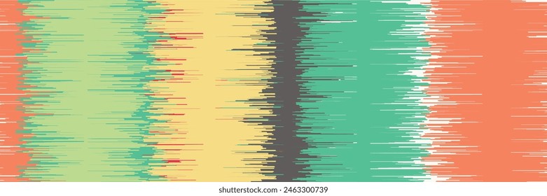 Abstract Washed Digital Watercolor Painting Stripe Brush Seamless Pattern background.boho Camouflage Strokes Tie Dye Batik. Ombre Gradient Multicolor for Surface Print Ikat Gradient Tileable Wallpaper
