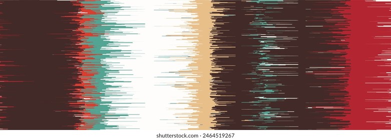 Abstract Washed Digital Watercolor Painting Stripe Brush Seamless Pattern background.boho Camouflage Strokes Tie Dye Batik. Ombre Gradient Multicolor for Surface Print Ikat Gradient Tileable Wallpaper
