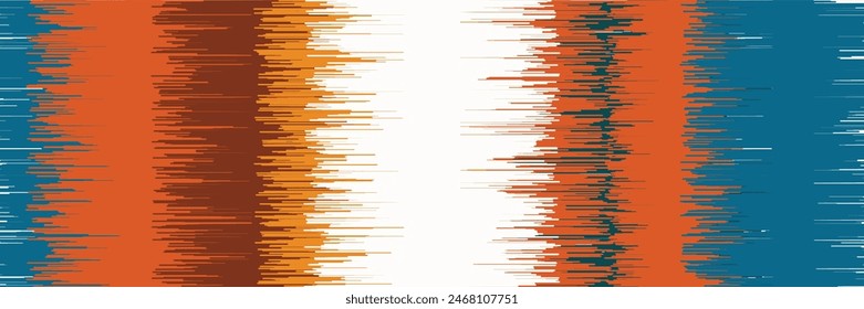Abstract Washed Digital Watercolor Painting Stripe Brush Seamless Pattern background.boho Camouflage Strokes Tie Dye Batik. Ombre Gradient Multicolor for Surface Print Ikat Gradient Tileable Wallpaper