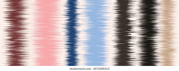 Abstract Washed Digital Watercolor Painting stripe brush seamless pattern background.Boho Camouflage Strokes Tie Dye Batik. Ombre gradient multicolor for surface print ikat gradient tileable wallpaper