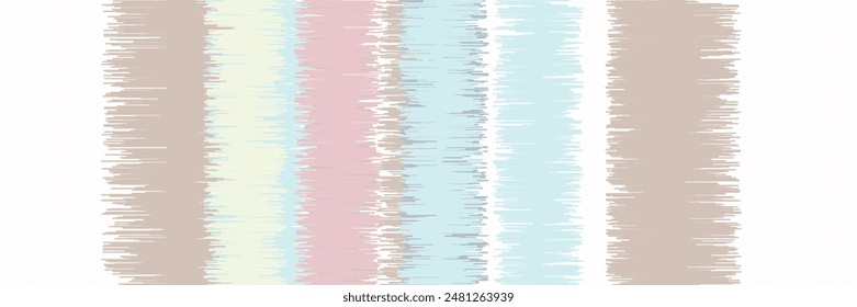 Abstract Washed Digital Watercolor Painting Stripe Brush Seamless Pattern background.boho Camouflage Strokes Tie Dye Batik. Ombre Gradient Multicolor for Surface Print Ikat Gradient Tileable Wallpaper