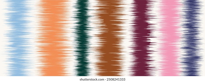 Abstract Washed Digital Watercolor Painting stripe brush seamless pattern background.Boho Camouflage Strokes Tie Dye Batik. Ombre gradient multicolor for surface print ikat gradient tileable wallpaper