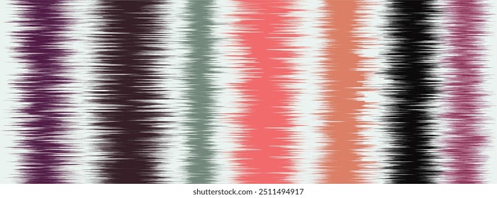 Abstract Washed Digital Watercolor Painting stripe brush seamless pattern background.Boho Camouflage Strokes Tie Dye Batik. Ombre gradient multicolor for surface print ikat gradient tileable wallpaper