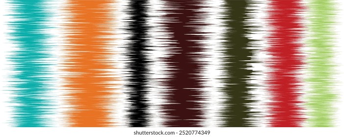 Abstract Washed Digital Watercolor Painting stripe brush seamless pattern background.Boho Camouflage Strokes Tie Dye Batik. Ombre gradient multicolor for surface print ikat gradient tileable wallpaper