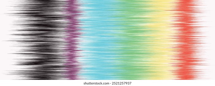 Abstract Washed Digital Watercolor Painting stripe brush seamless pattern background.Boho Camouflage Strokes Tie Dye Batik. Ombre gradient multicolor for surface print ikat gradient tileable wallpaper