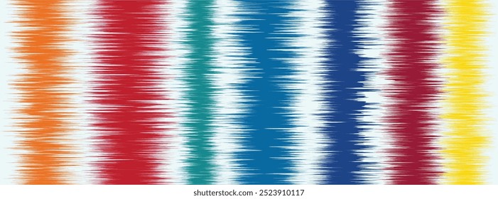 Abstract Washed Digital Watercolor Painting stripe brush seamless pattern background.Boho Camouflage Strokes Tie Dye Batik. Ombre gradient multicolor for surface print ikat gradient tileable wallpaper