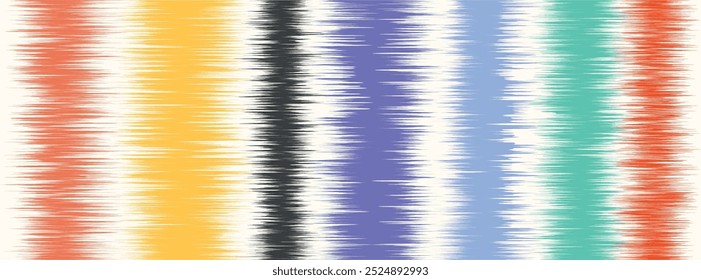 Abstract Washed Digital Watercolor Painting stripe brush seamless pattern background.Boho Camouflage Strokes Tie Dye Batik. Ombre gradient multicolor for surface print ikat gradient tileable wallpaper