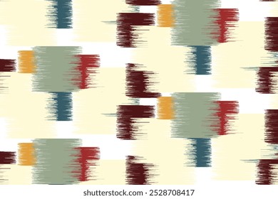 Abstract Washed Digital Watercolor Painting Stripe Brush Seamless Pattern background.boho Camouflage Strokes Tie Dye Batik. Ombre Gradient Multicolor for Surface Print Ikat Gradient Tileable Wallpaper