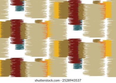 Abstract Washed Digital Watercolor Painting Stripe Brush Seamless Pattern background.boho Camouflage Strokes Tie Dye Batik. Ombre Gradient Multicolor for Surface Print Ikat Gradient Tileable Wallpaper