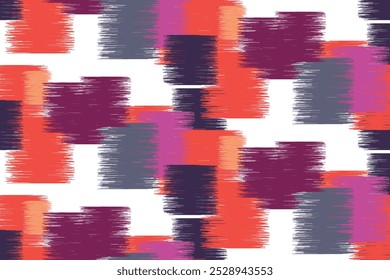 Abstract Washed Digital Watercolor Painting Stripe Brush Seamless Pattern background.boho Camouflage Strokes Tie Dye Batik. Ombre Gradient Multicolor for Surface Print Ikat Gradient Tileable Wallpaper