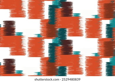 Abstract Washed Digital Watercolor Painting Stripe Brush Seamless Pattern background.boho Camouflage Strokes Tie Dye Batik. Ombre Gradient Multicolor for Surface Print Ikat Gradient Tileable Wallpaper