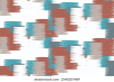 Abstract Washed Digital Watercolor Painting Stripe Brush Seamless Pattern background.boho Camouflage Strokes Tie Dye Batik. Ombre Gradient Multicolor for Surface Print Ikat Gradient Tileable Wallpaper