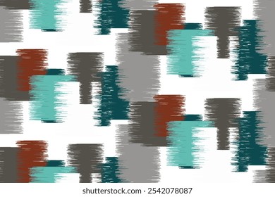 Abstract Washed Digital Watercolor Painting Stripe Brush Seamless Pattern background.boho Camouflage Strokes Tie Dye Batik. Ombre Gradient Multicolor for Surface Print Ikat Gradient Tileable Wallpaper