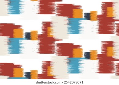Abstract Washed Digital Watercolor Painting Stripe Brush Seamless Pattern background.boho Camouflage Strokes Tie Dye Batik. Ombre Gradient Multicolor for Surface Print Ikat Gradient Tileable Wallpaper