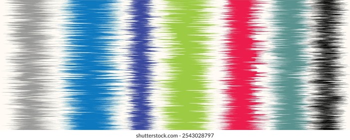 Abstract Washed Digital Watercolor Painting stripe brush seamless pattern background.Boho Camouflage Strokes Tie Dye Batik. Ombre gradient multicolor for surface print ikat gradient tileable wallpaper
