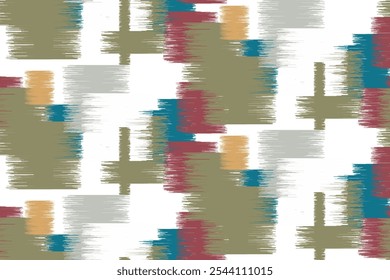 Abstract Washed Digital Watercolor Painting Stripe Brush Seamless Pattern background.boho Camouflage Strokes Tie Dye Batik. Ombre Gradient Multicolor for Surface Print Ikat Gradient Tileable Wallpaper