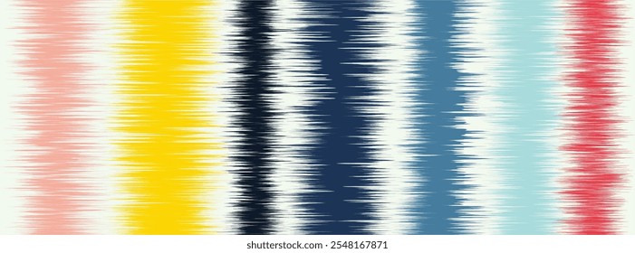 Abstract Washed Digital Watercolor Painting stripe brush seamless pattern background.Boho Camouflage Strokes Tie Dye Batik. Ombre gradient multicolor for surface print ikat gradient tileable wallpaper