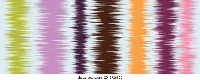 Abstract Washed Digital Watercolor Painting stripe brush seamless pattern background.Boho Camouflage Strokes Tie Dye Batik. Ombre gradient multicolor for surface print ikat gradient tileable wallpaper