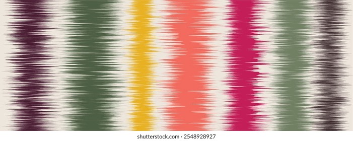 Abstract Washed Digital Watercolor Painting stripe brush seamless pattern background.Boho Camouflage Strokes Tie Dye Batik. Ombre gradient multicolor for surface print ikat gradient tileable wallpaper