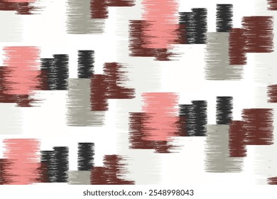 Abstract Washed Digital Watercolor Painting Stripe Brush Seamless Pattern background.boho Camouflage Strokes Tie Dye Batik. Ombre Gradient Multicolor for Surface Print Ikat Gradient Tileable Wallpaper