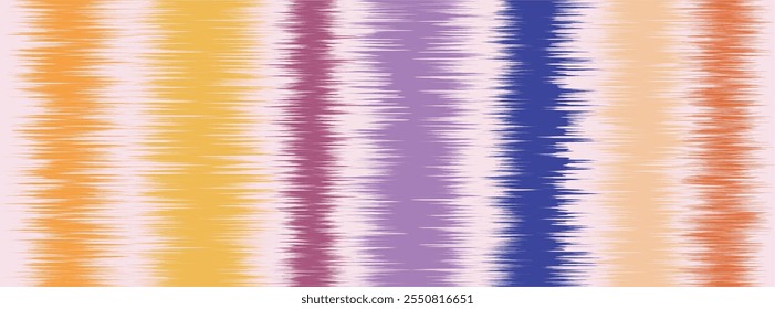 Abstract Washed Digital Watercolor Painting stripe brush seamless pattern background.Boho Camouflage Strokes Tie Dye Batik. Ombre gradient multicolor for surface print ikat gradient tileable wallpaper