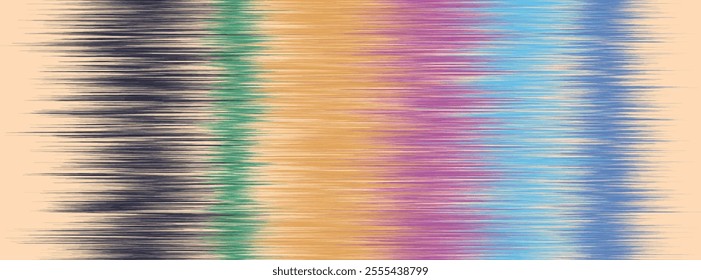 Abstract Washed Digital Watercolor Painting stripe brush seamless pattern background.Boho Camouflage Strokes Tie Dye Batik. Ombre gradient multicolor for surface print ikat gradient tileable wallpaper