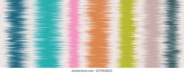 Abstract Washed Digital Watercolor Painting stripe brush seamless pattern background.Boho Camouflage Strokes Tie Dye Batik. Ombre gradient multicolor for surface print ikat gradient tileable wallpaper