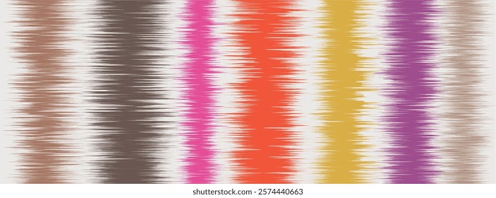 Abstract Washed Digital Watercolor Painting stripe brush seamless pattern background.Boho Camouflage Strokes Tie Dye Batik. Ombre gradient multicolor for surface print ikat gradient tileable wallpaper