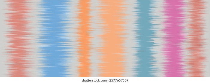 Abstract Washed Digital Watercolor Painting stripe brush seamless pattern background.Boho Camouflage Strokes Tie Dye Batik. Ombre gradient multicolor for surface print ikat gradient tileable wallpaper