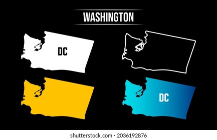 Abstract Washington State Map Design