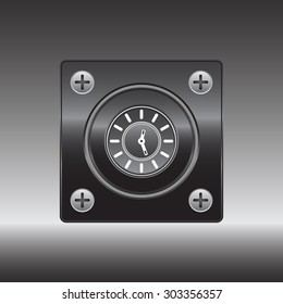 Abstract watch. Button. Time. Clock.