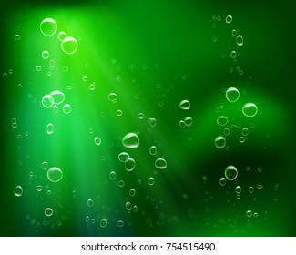 Abstract water with air bubbles. Vector illustration.
