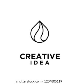Abstract water aqua logo design. Water drop vector logotype