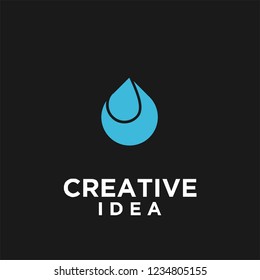 Abstract water aqua logo design. Water drop vector logotype