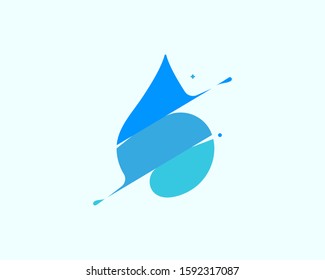 Abstract water aqua vector colorful modern minimal style illustration. Creative icon logo splash concept explosion with drops. Water drop vector logo emblem symbol logotype
