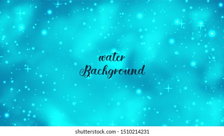 Abstract water background with inside water particles